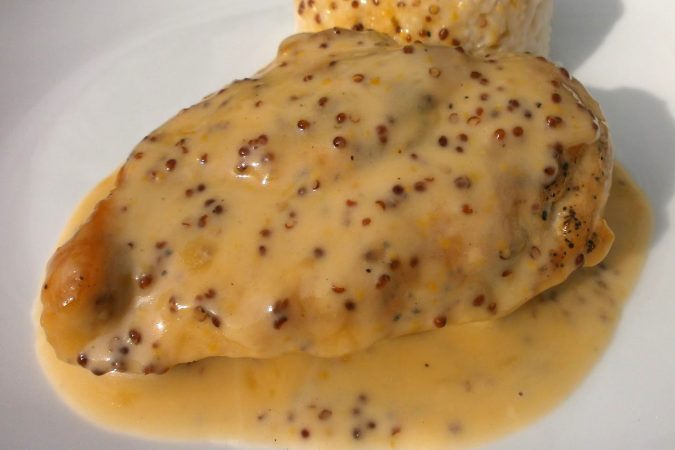 Instrucciones de preparación del pollo con mostaza y yogur griego