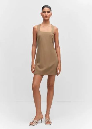 Vestido espalda cruzada de la colección de Mango