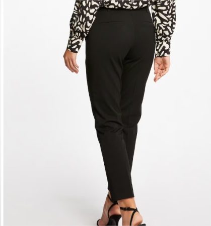 Pantalón de vestir de mujer con botones en Negro