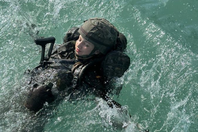 Entrenamiento acuático de Leonor