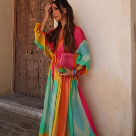 Vestido caftán de Zara