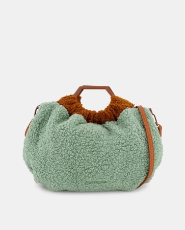 bolso bandolera marrón y verde