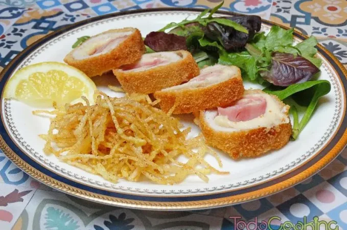 Ingredientes para hacer la receta de cordon bleu de pollo
