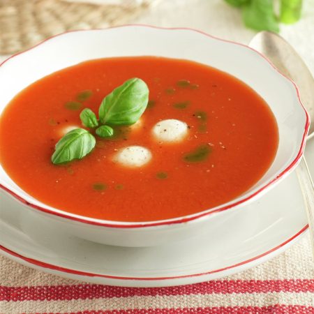 Receta de la sopa de tomate cremosa