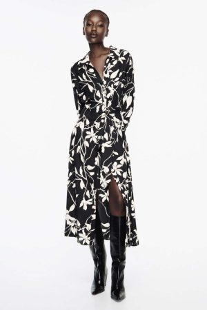 Vestido camisero floral