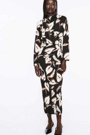 Vestido cut-out de hojas