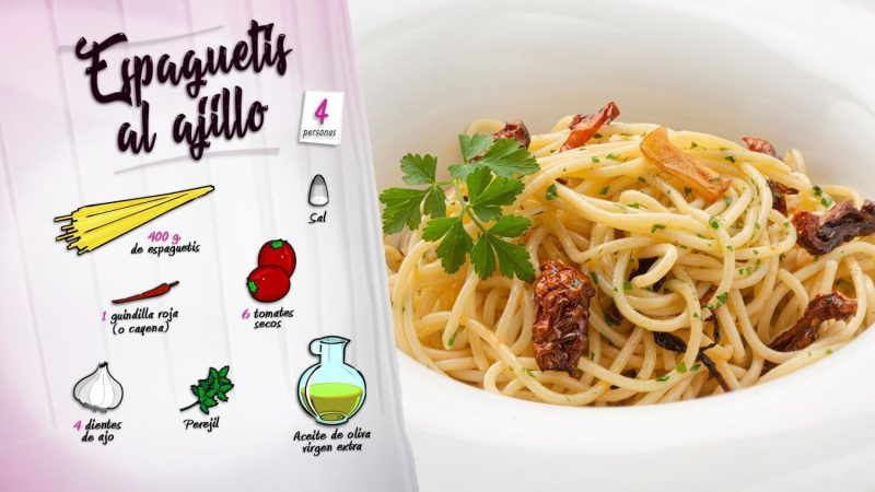 Vamos a darle un giro a la receta de los espaguetis al ajillo de Arguiñano, añadiendo queso