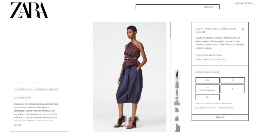 El top asimétrico que María Pombo usa en cualquier estación del año