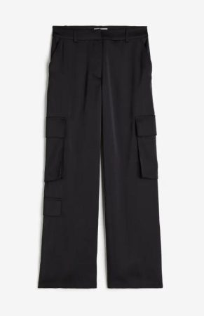 Sumérgete en la elegancia atemporal con los Pantalones Satinados H&M