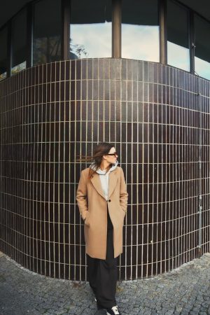 Abrigo paño con lana