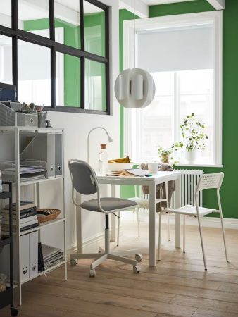 BAGGEBO Estantería, metal/blanco