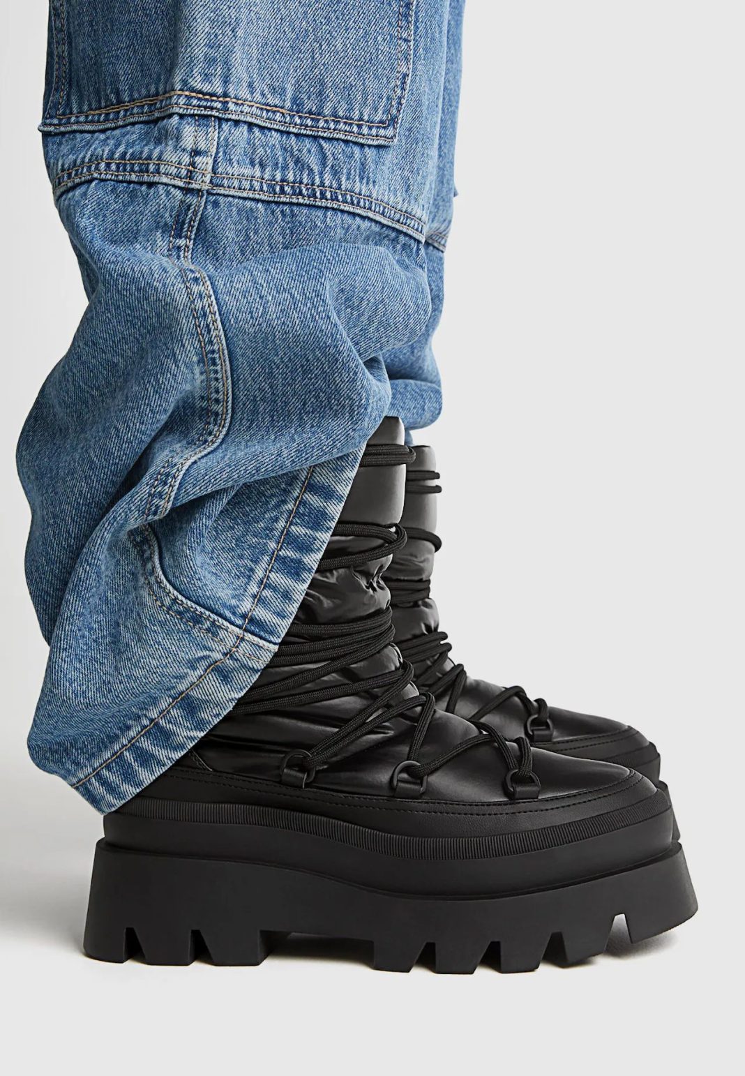 Botines planos acolchados