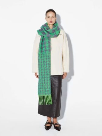 Bufanda con flecos con lana y alpaca