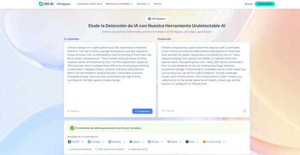 Las 10 Mejores Herramientas de Escritura de IA Indetectables para Humanizar el Texto de IA 2 Merca2.es HIX Bypass