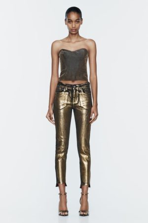 Zara sigue apostando por los pantalones pitillo que adelgazan una talla para esta temporada 19 Merca2.es Jeans Z1975 Skinny Tiro Medio Foil