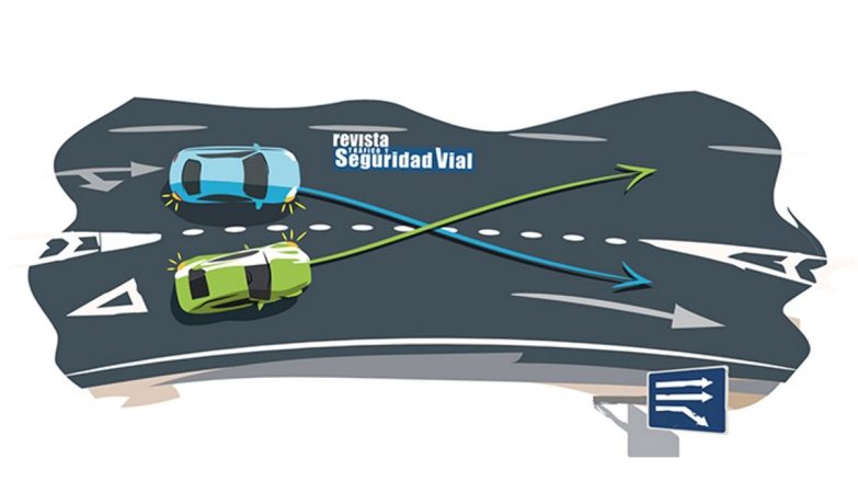 Respeta los carriles trenzados, es por tu seguridad