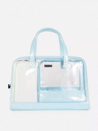 Pack de 3 neceseres de maquillaje transparente