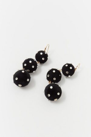 Pendientes bolones terciopelo