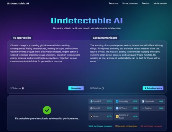 Las 10 Mejores Herramientas de Escritura de IA Indetectables para Humanizar el Texto de IA 3 Merca2.es Undetectable AI