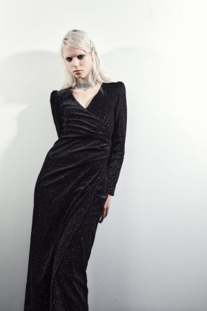 Vestido midi terciopelo