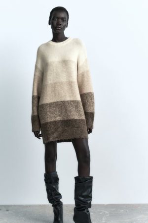 Vestido mini punto degradé