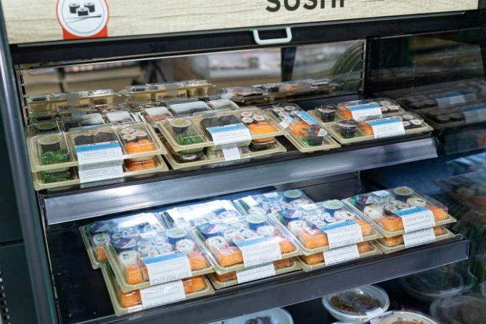 lineal-de-mercadona-con-sushi sushi sin gluten mercadona