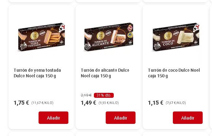 Dia y Eroski combaten los turrones de Carrefour con los precios más baratos del mercado 2 Merca2.es turrones Dia Merca2.es