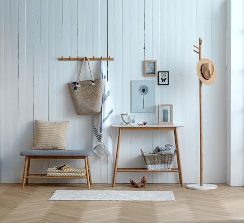 Banco VANDSTED gris/bambú