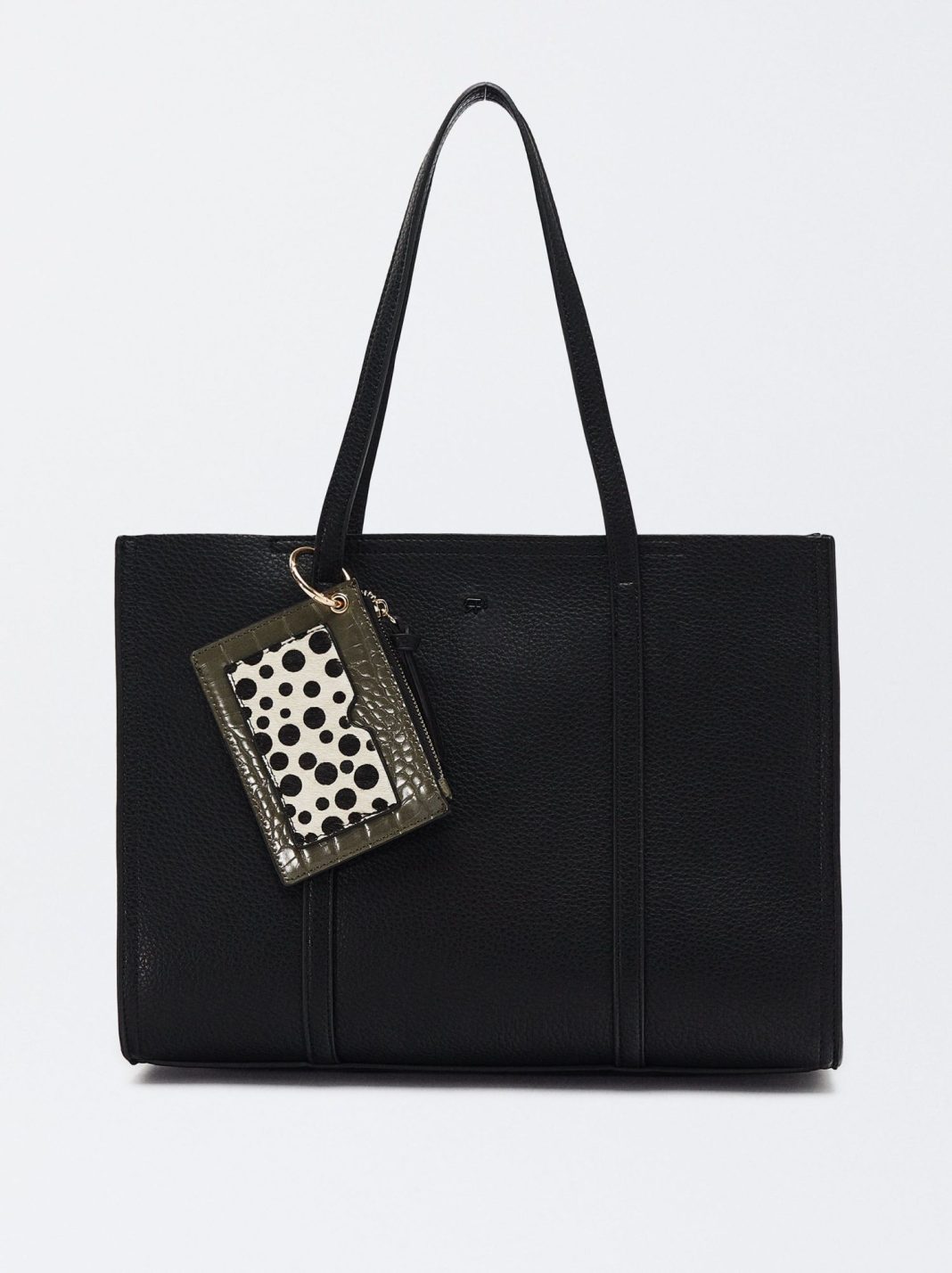 Bolso Shopper Colgante con Piel