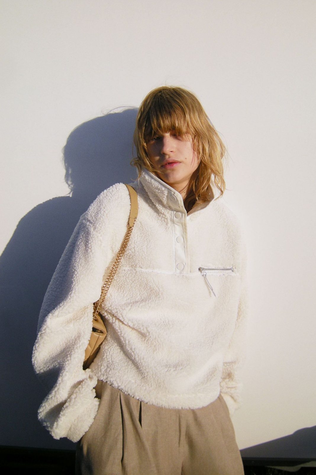 Chaqueta popover en borreguito