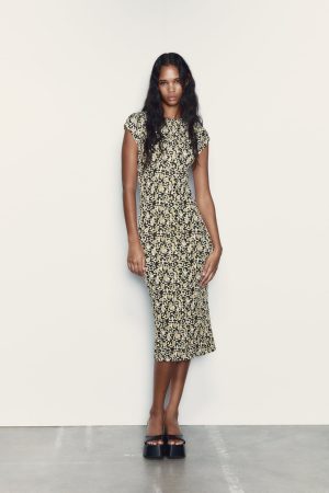 Vestido entallado Jacquard