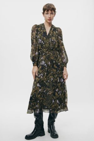 Vestido midi estampado