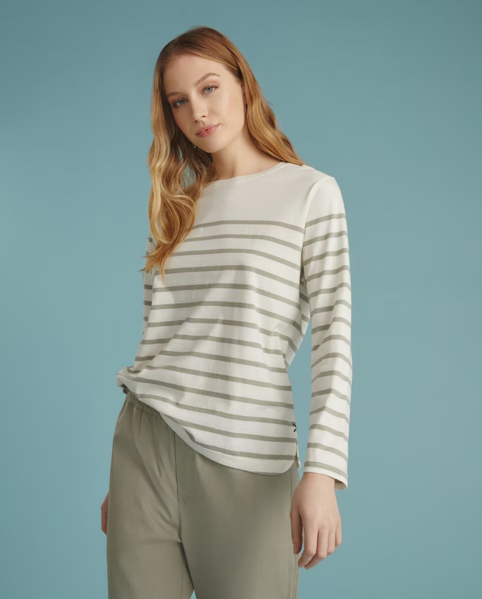 Camiseta rayas marineras mujer