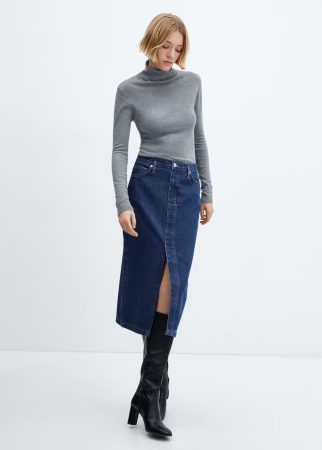 Falda midi vaquera