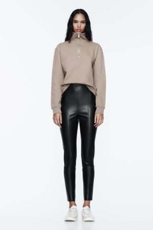 Leggings tiro alto efecto piel