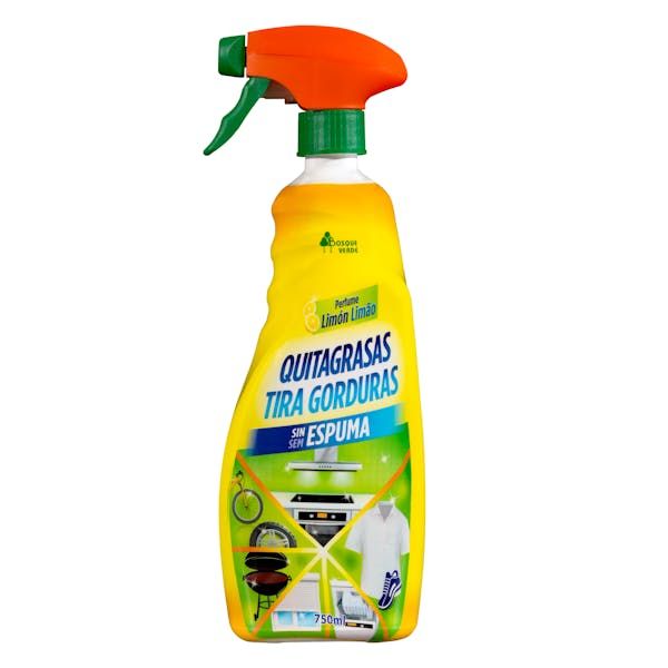 Quitagrasas sin espuma Bosque Verde perfume limón con pistola