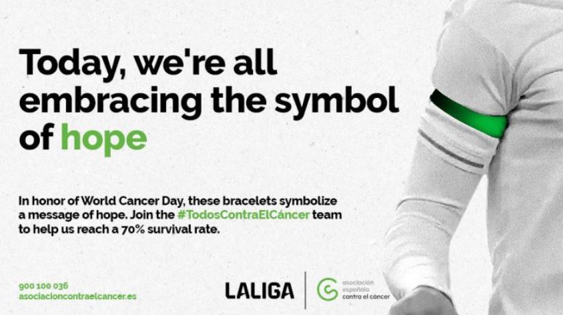 LALIGA se une a la iniciativa ‘#TodosContraElCáncer’ con el objetivo de elevar la tasa de supervivencia hasta el 70%