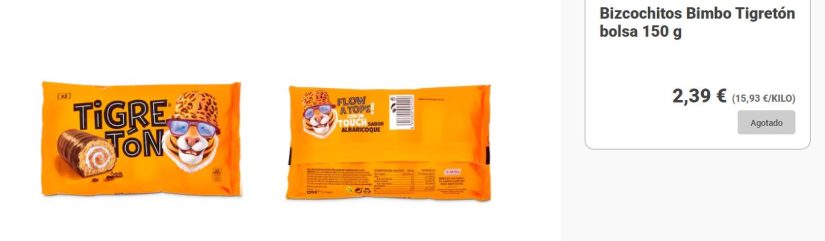 Bimbo pone los mimbres para que sus productos regresen a los lineales y la web de Dia 3 Merca2.es Bizcochitos Bimbo Tigretón bolsa 150 g