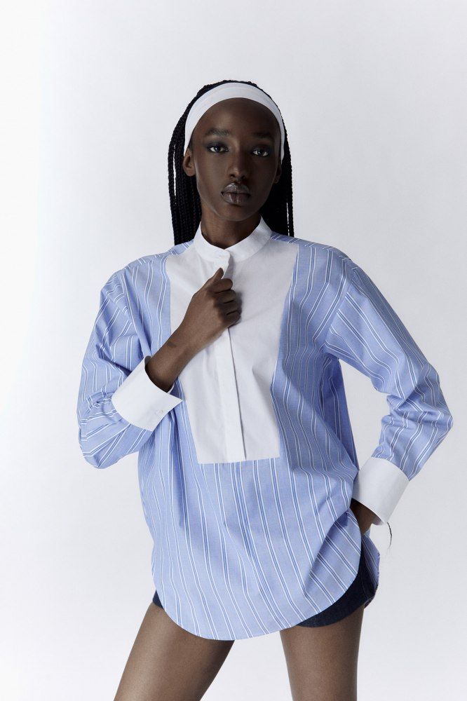 CAMISA RAYAS PECHERA