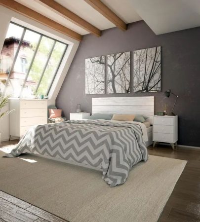 Cabecero de cama + mesillas Sweet blanco