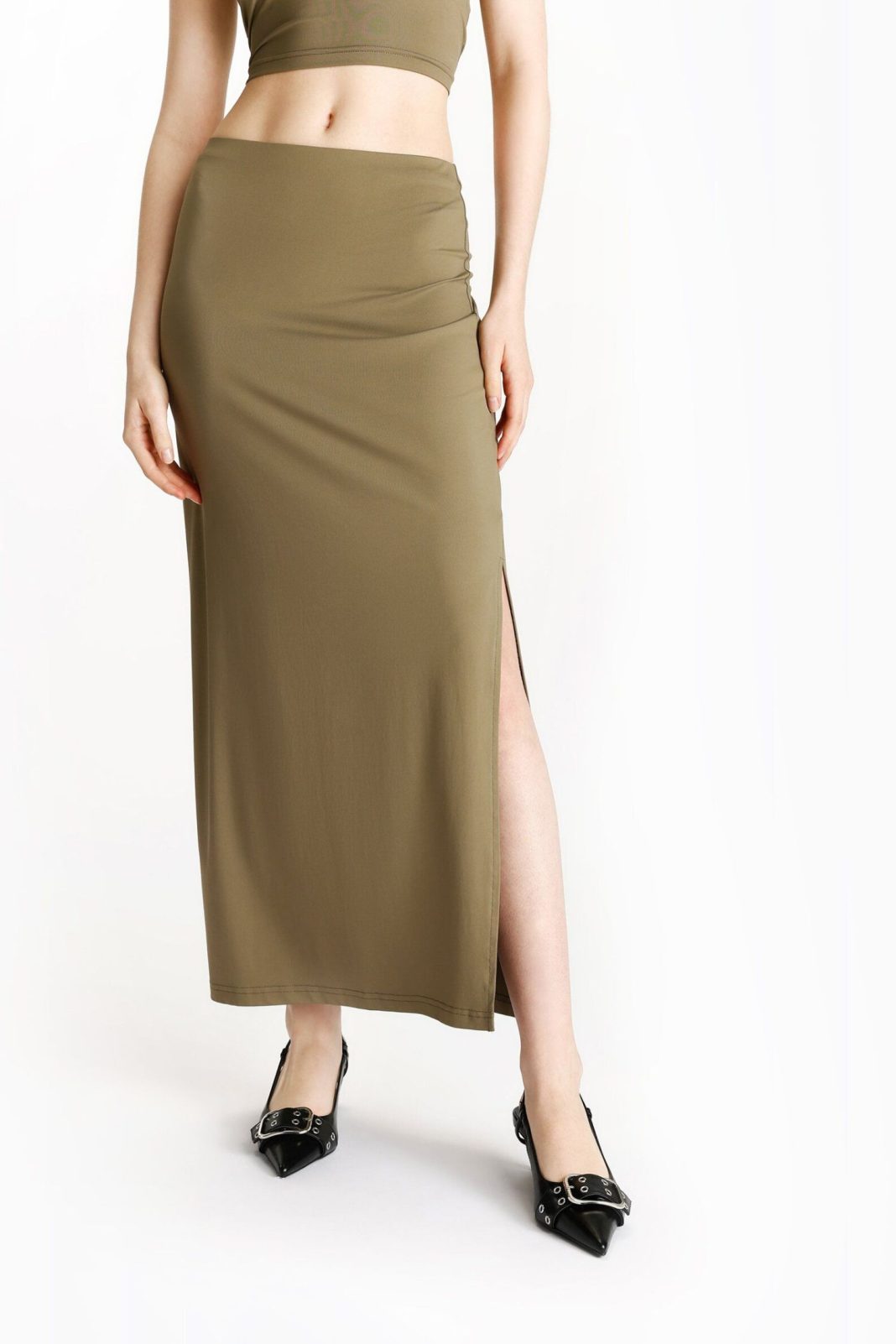 Falda midi poliamida