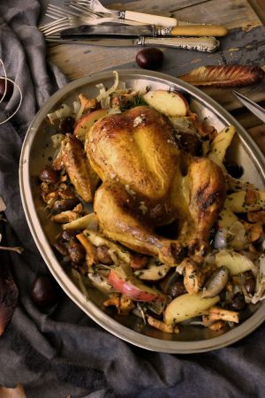 Pollo asado con manzanas y setas, una receta aromática y con dulzura 2 Merca2.es Pollo asado al horno 13photoshop 3 Merca2.es