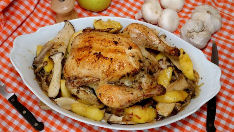 Pollo asado con manzanas y setas, una receta aromática y con dulzura 1 Merca2.es maxresdefault 3 Merca2.es