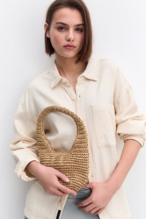 BOLSO DE HOMBRO ESTILO RAFIA