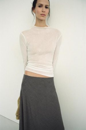 CAMISETA SEMITRANSPARENTE ALGODÓN CREPE