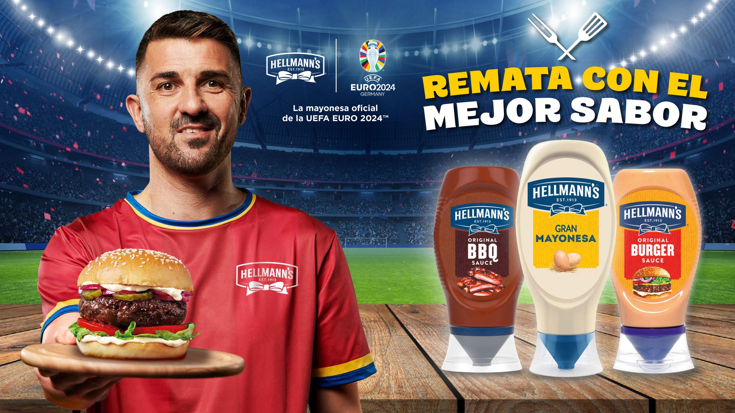 Villa reaparece por la Eurocopa para promocionar las salsas Hellmann’s