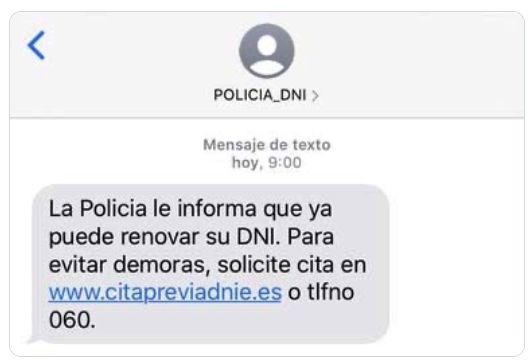 ¿Qué hacer si recibes un mensaje de la Policía Nacional sobre la renovación del DNI?