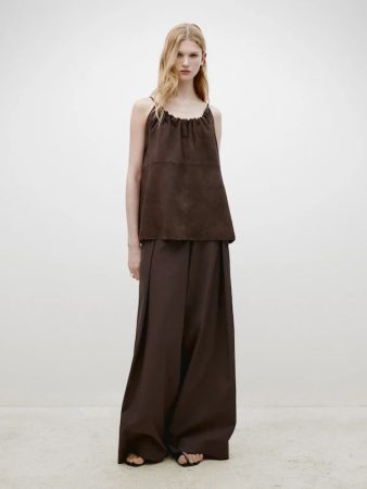 PANTALÓN ANCHO POPELÍN DETALLE PLIEGUE - LIMITED EDITION