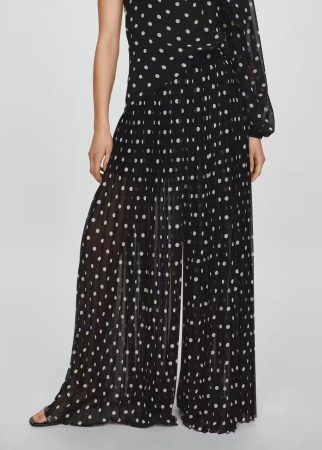 Pantalón plisado lunares