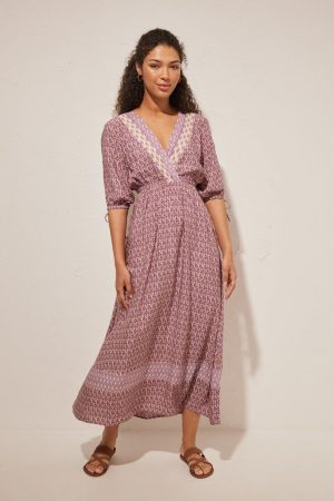 Vestido largo cut out boho